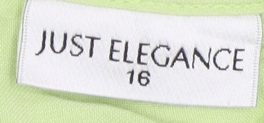 Womens UK Size 16 Just Elegance Green Basic Blouse