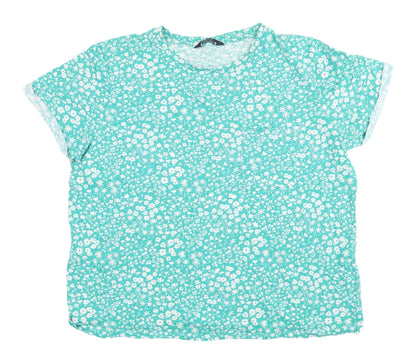 Womens UK Size 16 Marks and Spencer Green Basic T-Shirt