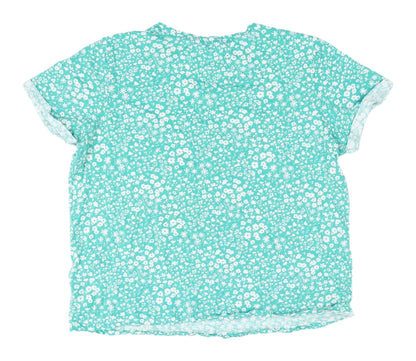 Womens UK Size 16 Marks and Spencer Green Basic T-Shirt