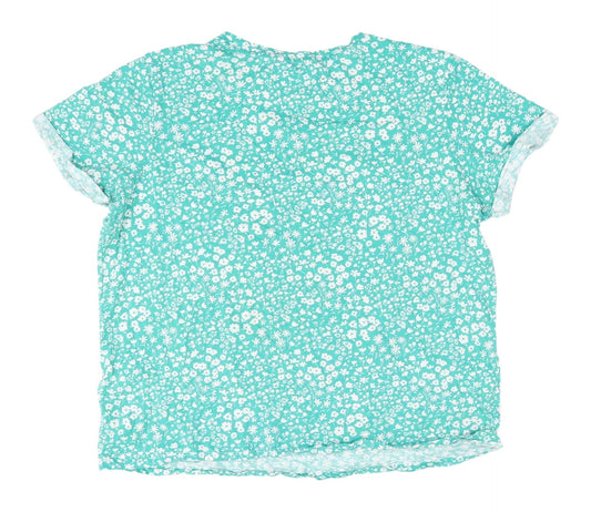 Womens UK Size 16 Marks and Spencer Green Basic T-Shirt