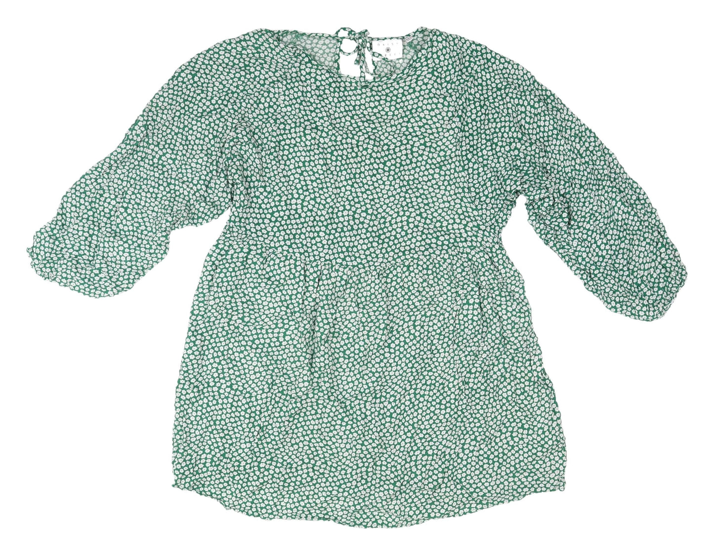 Daisy Street Green Floral Shift Dress, UK 10, New
