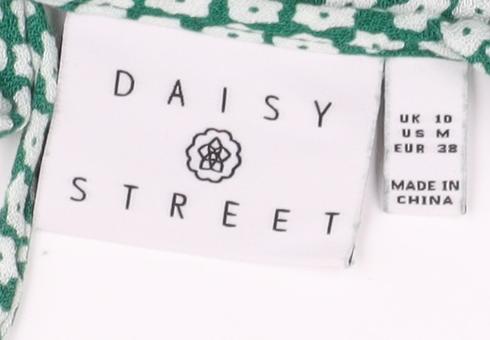 Daisy Street Green Floral Shift Dress, UK 10, New