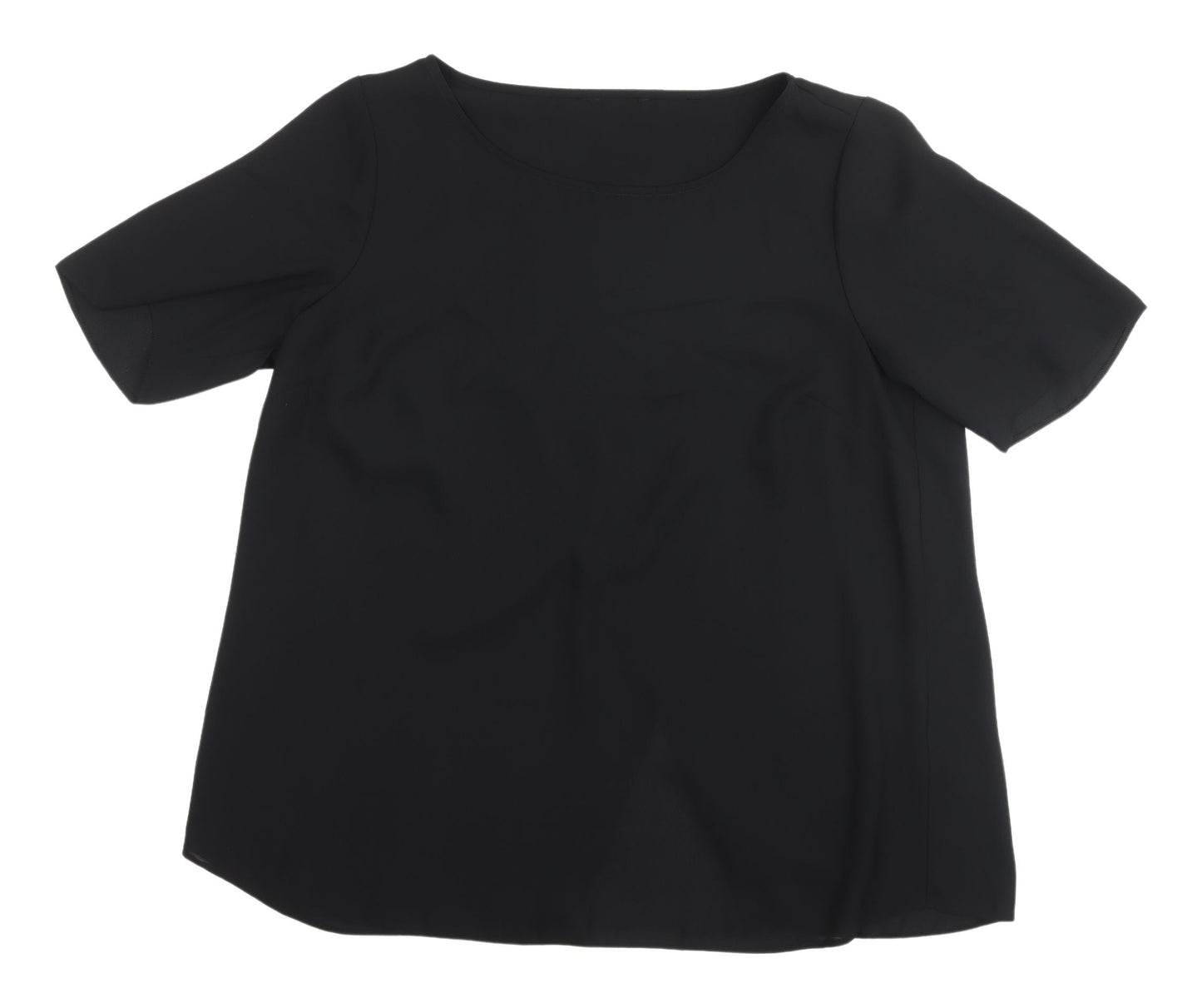 Womens UK Size 14 Label Be Black Basic Blouse