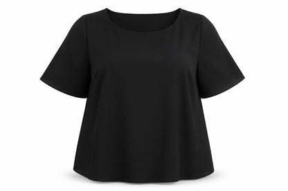 Womens UK Size 14 Label Be Black Basic Blouse