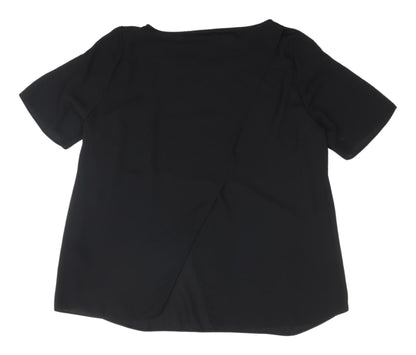 Womens UK Size 14 Label Be Black Basic Blouse