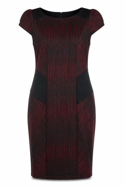 Per Una Women’s Black Striped Pencil Dress Size 14