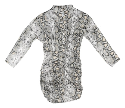 I Saw It First Womens Grey Animal Print Dress S