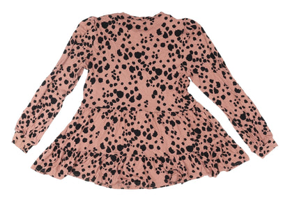 New Look Women’s Pink Animal Print Tunic, Size 10, NWT