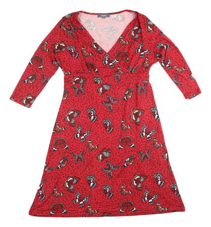 Studio Red A-Line Butterfly Print Dress 12-14