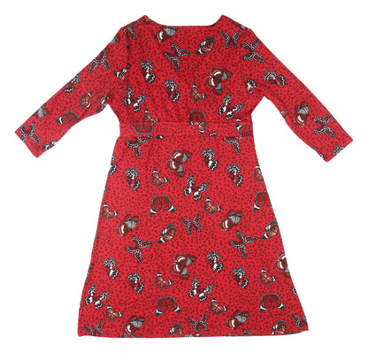 Studio Red A-Line Butterfly Print Dress 12-14