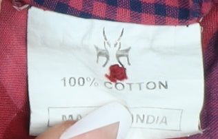 Crimsoune Club Women's Red Check Button-Up Shirt XL
