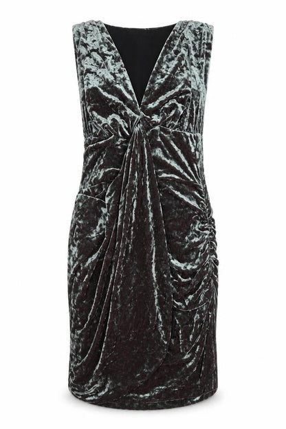 ASOS Women’s Grey Velvet Bodycon Dress Size 10