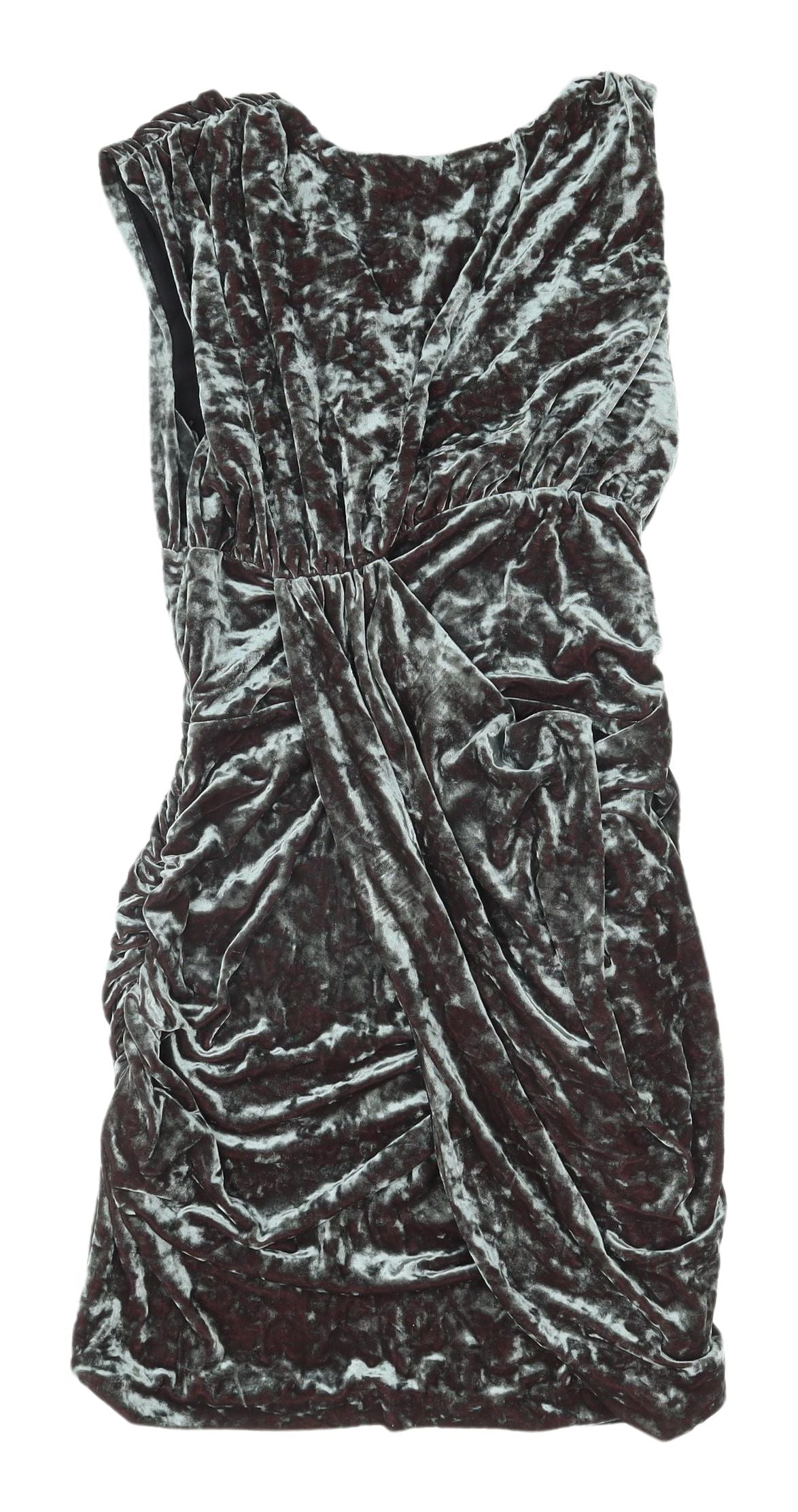 ASOS Women’s Grey Velvet Bodycon Dress Size 10