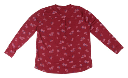 Womens UK Size 14 Plum Tree Red Basic Blouse