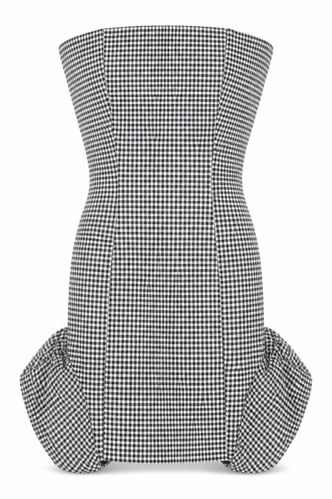 Zara Women's Black Gingham Pencil Dress M