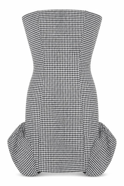 Zara Women's Black Gingham Pencil Dress M
