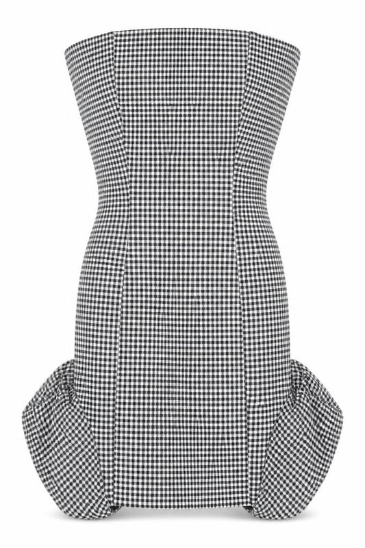 Zara Women's Black Gingham Pencil Dress M