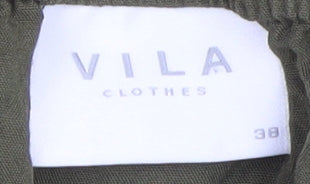 Womens UK Size 10 VILA Green Off the Shoulder Blouse