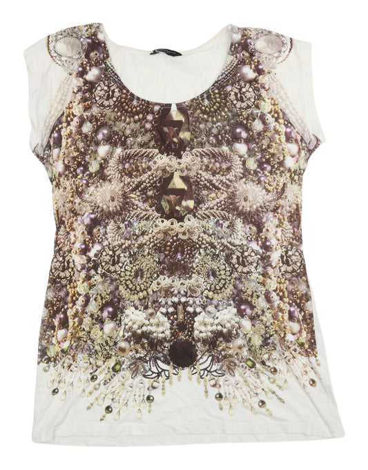 Womens UK Size 16 Dorothy Perkins Multicoloured Basic T-Shirt