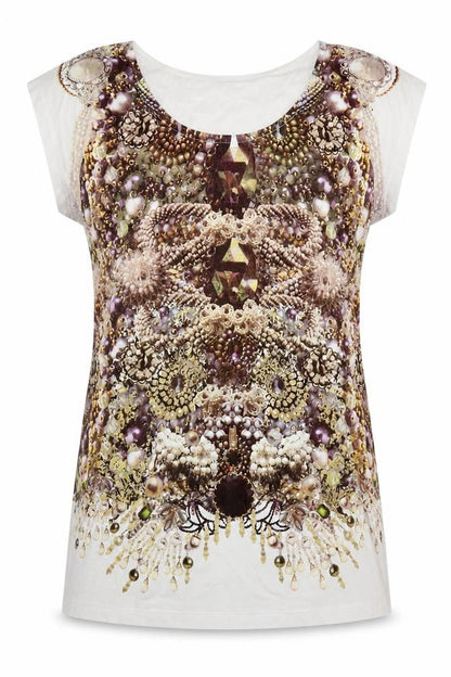 Womens UK Size 16 Dorothy Perkins Multicoloured Basic T-Shirt