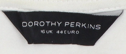 Womens UK Size 16 Dorothy Perkins Multicoloured Basic T-Shirt