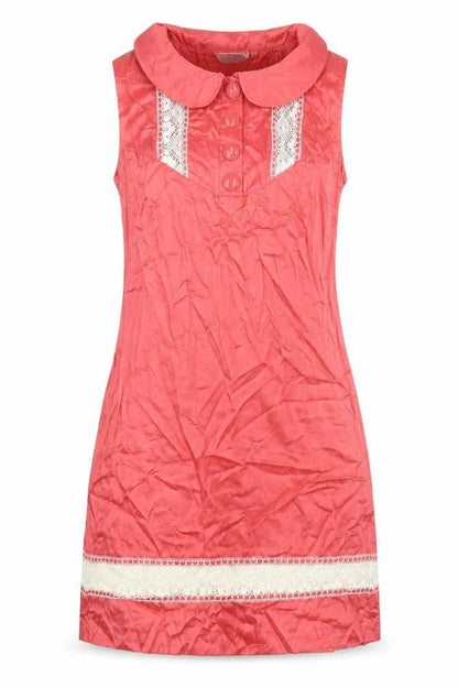 New Look Red Sleeveless Collared Dress UK 16