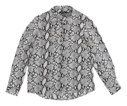 Womens UK Size 10 New Look Grey  Button-Up