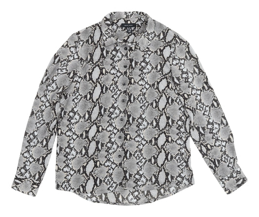 Womens UK Size 10 New Look Grey  Button-Up