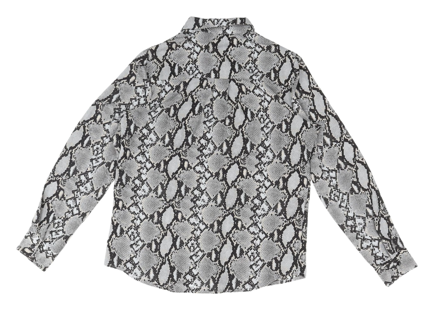 Womens UK Size 10 New Look Grey  Button-Up