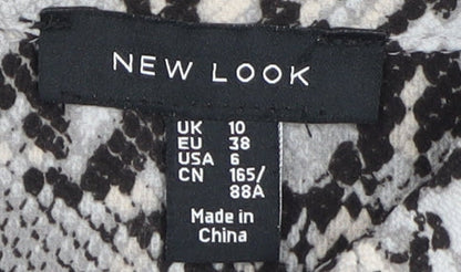 Womens UK Size 10 New Look Grey  Button-Up