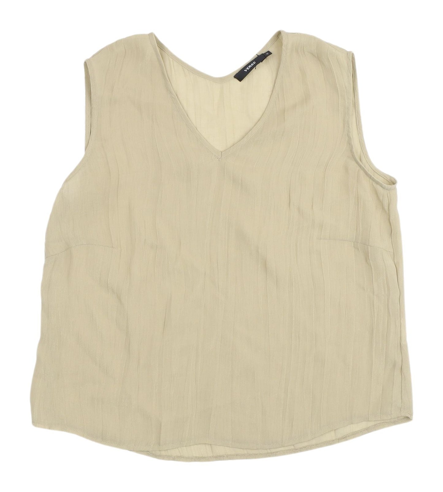 Womens UK Size 14 VERSE Beige Basic Tank