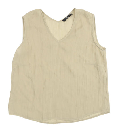 Womens UK Size 14 VERSE Beige Basic Tank