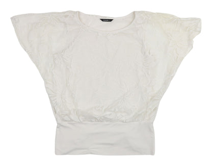 Womens UK Size 10 Roman Ivory Basic Blouse