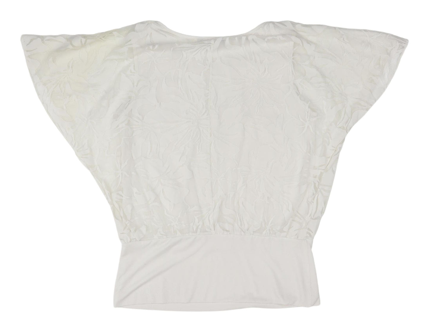 Womens UK Size 10 Roman Ivory Basic Blouse