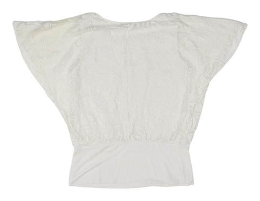 Womens UK Size 10 Roman Ivory Basic Blouse