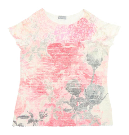 Womens UK Size 14 Per Una Multicoloured Basic T-Shirt