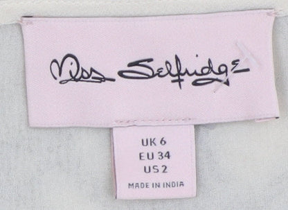 Miss Selfridge Women Ivory Cold Shoulder Blouse