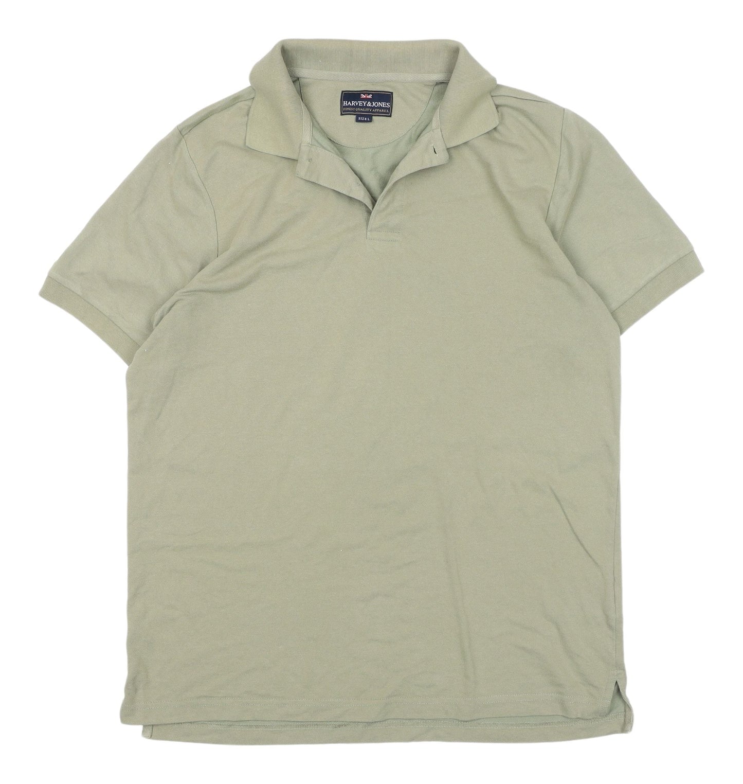 Harvey & Jones Men's Green Polo Shirt L
