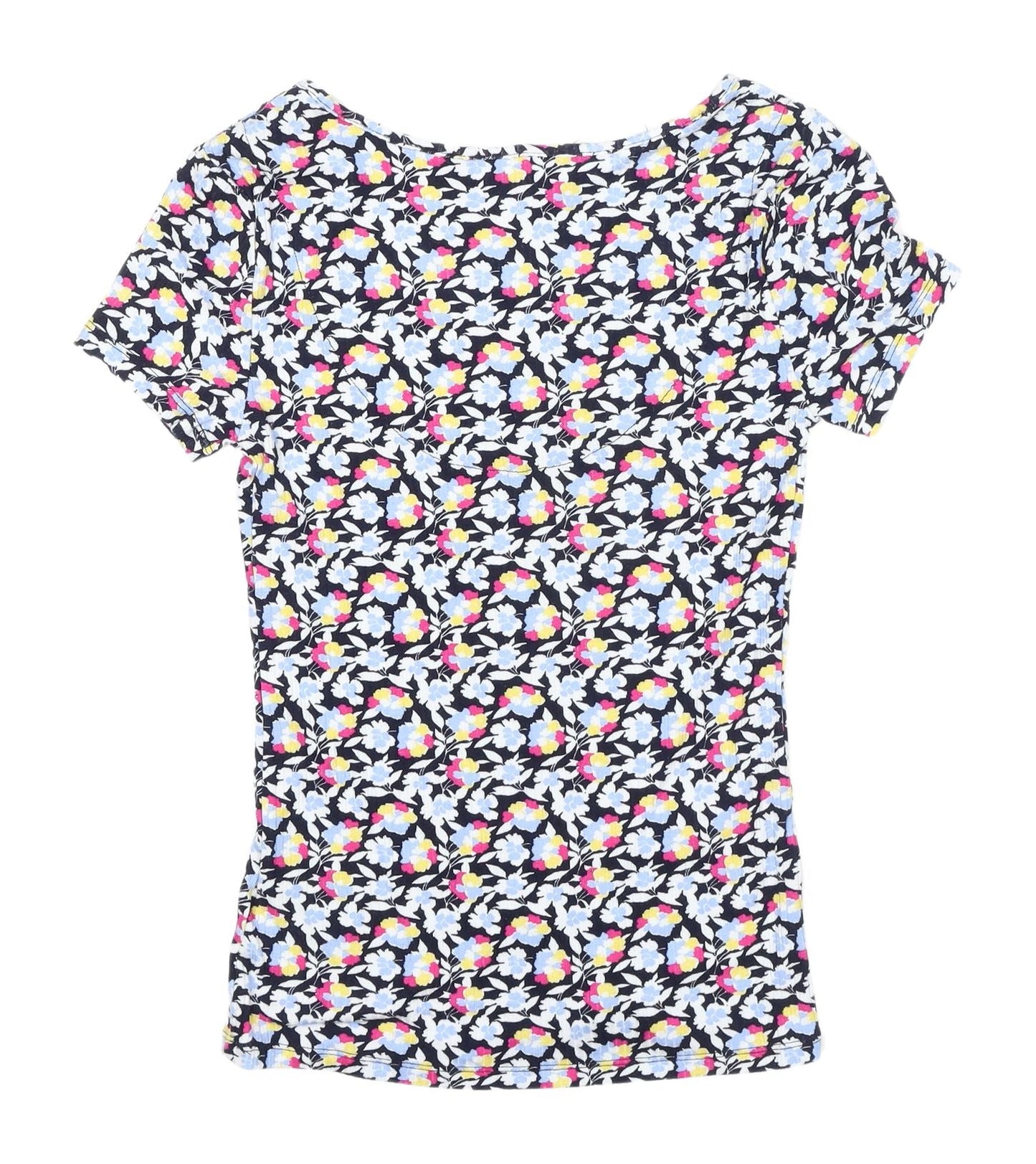 Womens UK Size 6 Marks and Spencer Multicoloured Basic T-Shirt