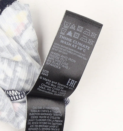 Womens UK Size 6 Marks and Spencer Multicoloured Basic T-Shirt
