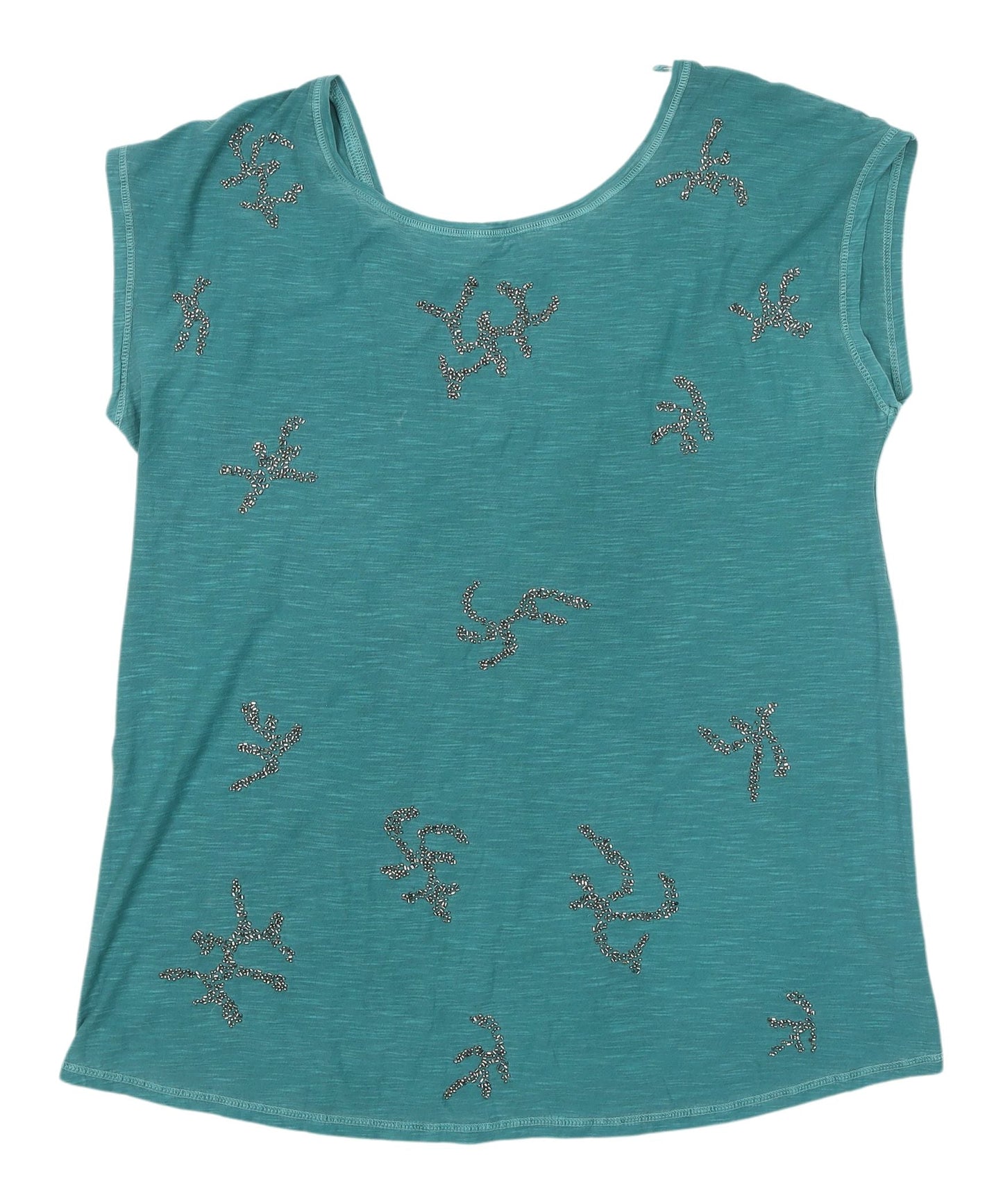 Womens UK Size 14 NEXT Green Basic T-Shirt