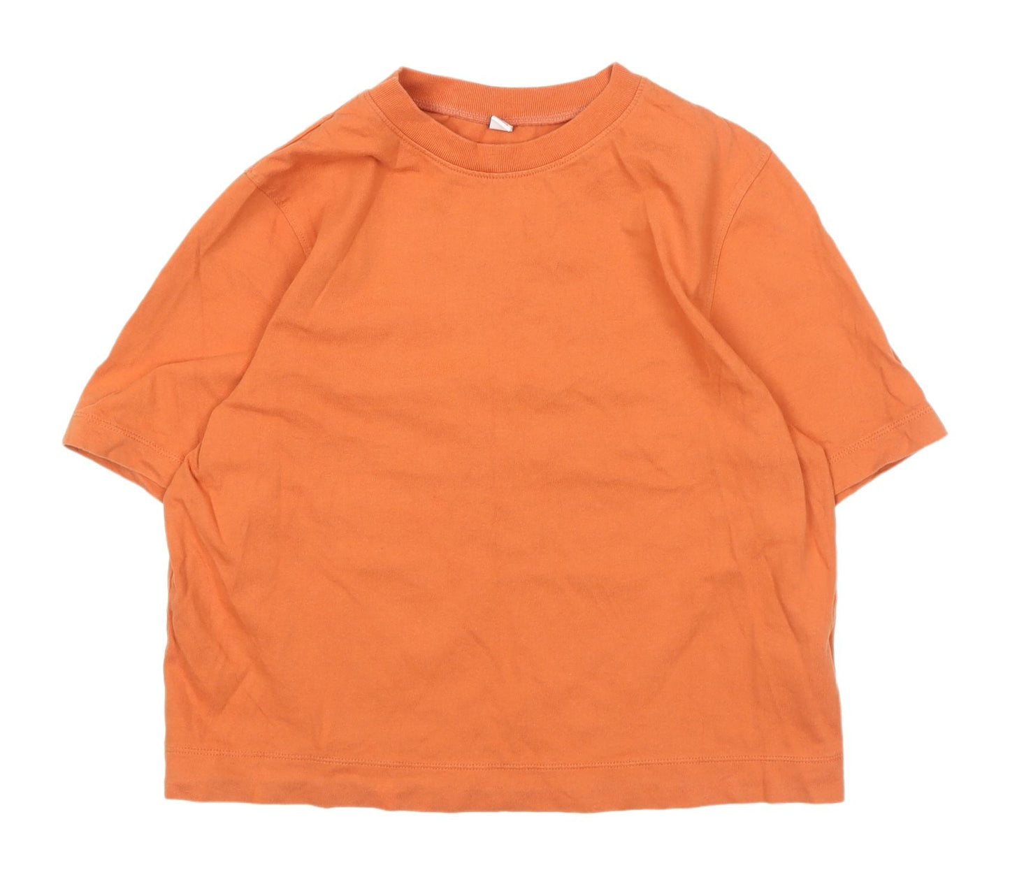 Womens UK Size XS Uniqlo Orange Basic T-Shirt
