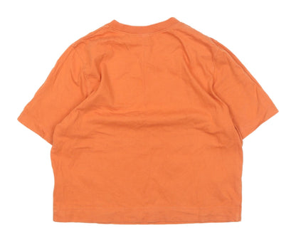 Womens UK Size XS Uniqlo Orange Basic T-Shirt
