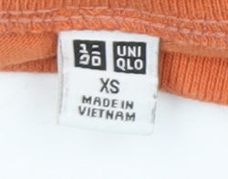 Womens UK Size XS Uniqlo Orange Basic T-Shirt