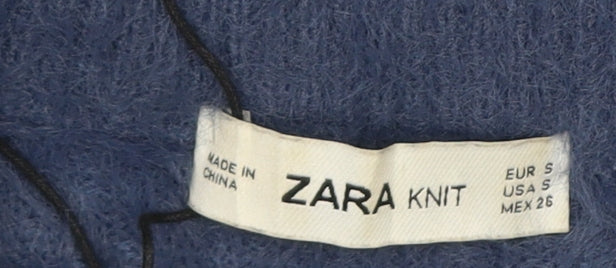 Womens UK Size S Zara Blue Pullover Jumper