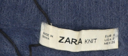 Womens UK Size S Zara Blue Pullover Jumper
