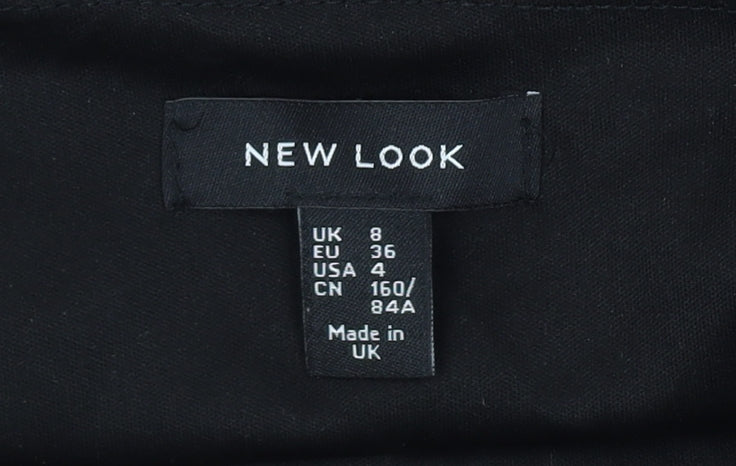 Womens UK Size 8 New Look Black Camisole Tank