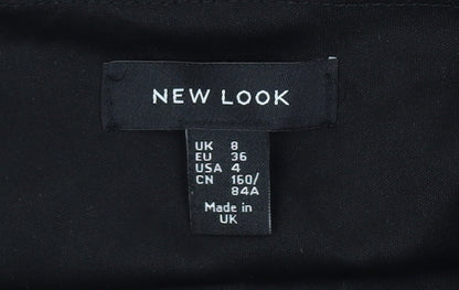 Womens UK Size 8 New Look Black Camisole Tank