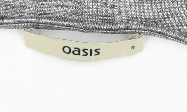 Womens UK Size S Oasis Grey Basic T-Shirt