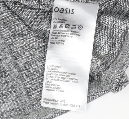 Womens UK Size S Oasis Grey Basic T-Shirt